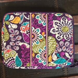 Vera Bradley Purple and Orange Scallop Pouch